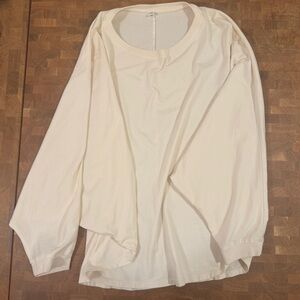 Uniqlo Cream Casual drape Top